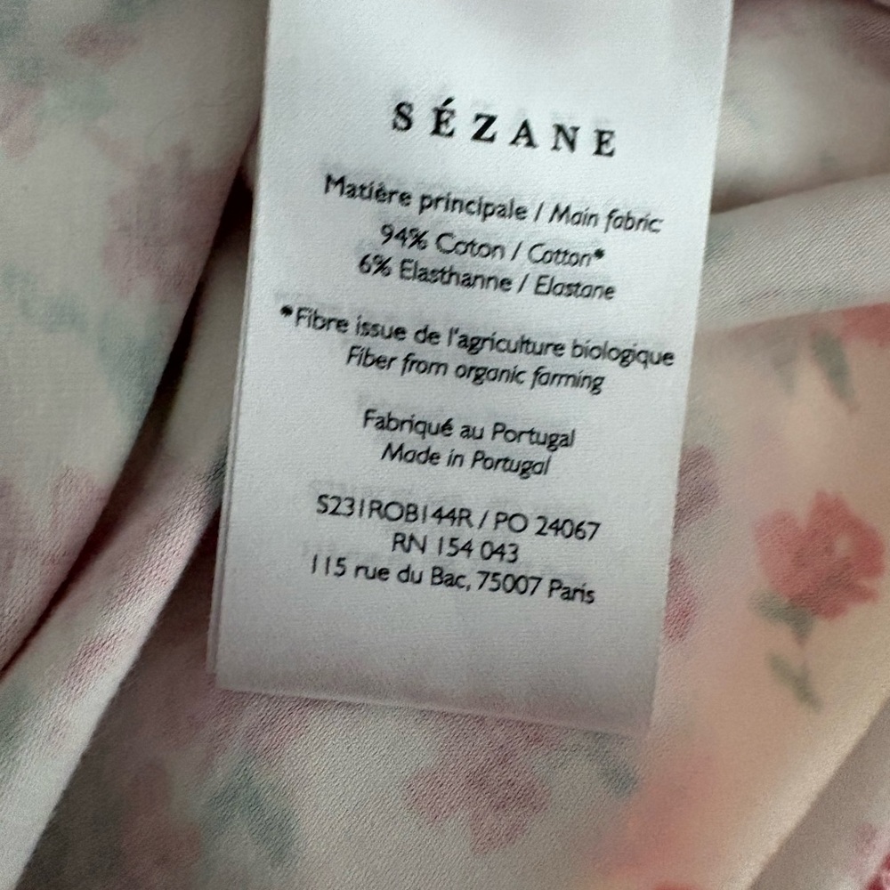 Sézane Pippa short dress - Red Floral on Cream - Picture 4 of 4